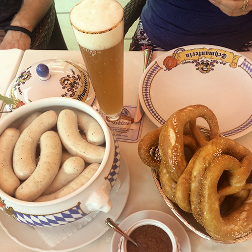 Bavarian breakfast sausages